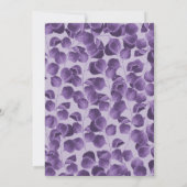 Purple Botanical Eucalyptus Wedding Invitation Kaart (Achterkant)