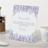 Purple Bouquet Flower Bar Reclamebord Met Voetstuk (Insitu)