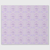Purple Bow Birthday Any Age Cadeaupapier (Vlak)