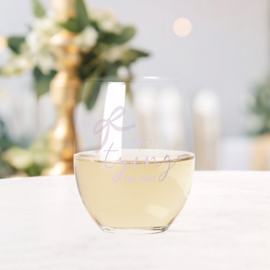 Purple Bow Bridal Shower Wijnglas Zonder Voet (Insitu (Huwelijk))