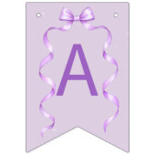 Purple Bow Coquette Birthday  Vlaggetjes (Derde vlag)