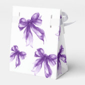 Purple Bow Coquette Script Sweet 16 Thank You  Bedankdoosjes (Achterkant)
