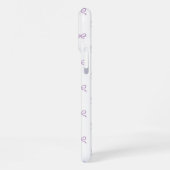 Purple Bow Pattern Coquette Girly Spring Summer iPhone Hoesje (Linkerkant)