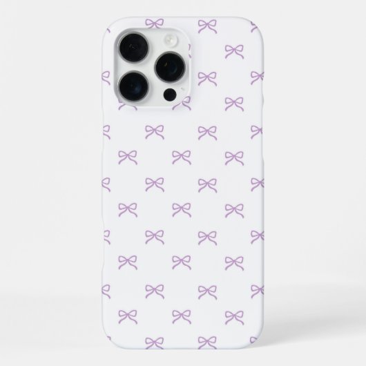 Purple Bow Pattern Coquette Girly Spring Summer iPhone Hoesje (Achterkant)
