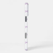 Purple Bow Pattern Coquette Girly Spring Summer iPhone Hoesje (Rechterkant)