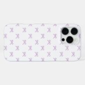 Purple Bow Pattern Coquette Girly Spring Summer iPhone Hoesje (Achterkant horizontaal)