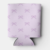Purple Bow Pattern Pastel Modern Party Accessory Blikjeskoeler (Voorkant)