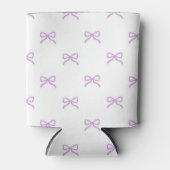 Purple Bow Pattern Pastel Modern Party Accessory Blikjeskoeler (Voorkant)