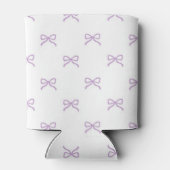Purple Bow Pattern Pastel Modern Party Accessory Blikjeskoeler (Achterkant)