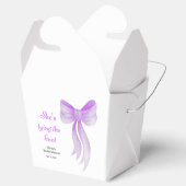 Purple Bow She's Tying the Knot Bridal Shower  Bedankdoosjes (Geopend)