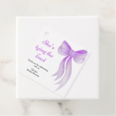 Purple Bow She's Tying the Knot Bridal Shower   Bedankjes Labels (In situ)