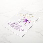 Purple Bow She's Tying The Knot Bridal Shower Folie Uitnodiging (Gedraaid)