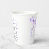 Purple Bow She's Tying the Knot Bridal Shower Papieren Bekers (Links)