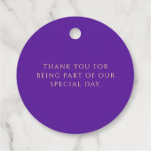 Purple Bow Thank You Baby Shower Bedankjes Labels (Achterkant)