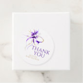 Purple Bow Thank You Baby Shower Bedankjes Labels (In situ)