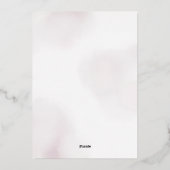 Purple Bow Watercolor Bridal Shower Folie Uitnodiging (Achterkant)