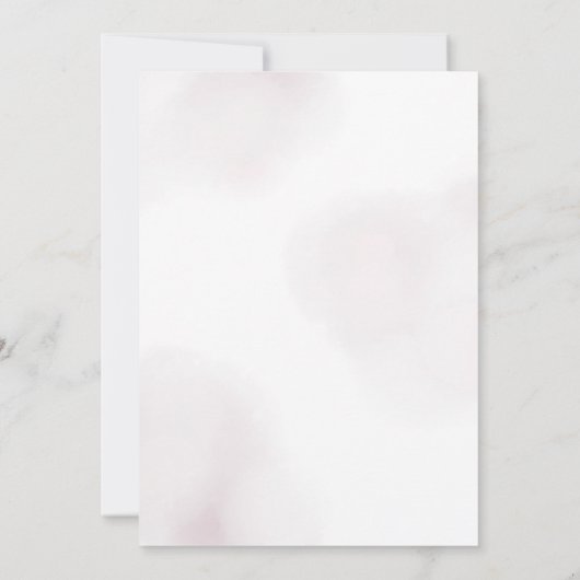 Purple Bow Watercolor Bridal Shower Kaart (Achterkant)