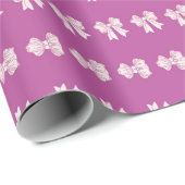 Purple Bow Wrapping Paper  Cadeaupapier (Rol Hoek)