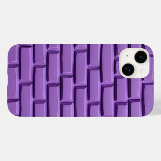 Purple Brick Wall iPhone Case Trendy Look (Achterkant (horizontaal))