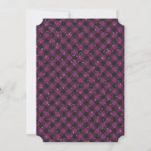 Purple Buffalo Plaid Snowflake Christmas Party Kaart (Achterkant)