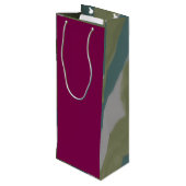 Purple & Burgandy Wijn Cadeautas (Achterkant Gekanteld)