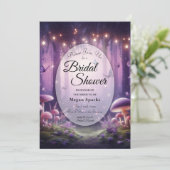 Purple Butterflies and Starlit Skies Bridal Shower Kaart (Staand voorkant)