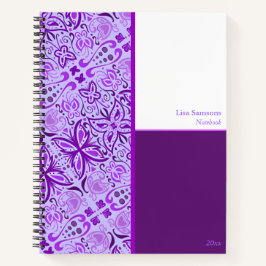 Purple Butterflies Custom Notebook  Notitieboek