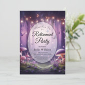 Purple Butterflies Starlit Skies Retirement Party  Kaart (Staand voorkant)