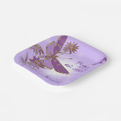 Purple Butterfly Birthday Papieren Bordje (Gebogen)