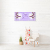 Purple Butterfly Birthday Spandoek (Insitu)