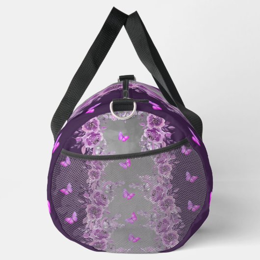 Purple Butterfly Duffel Bag Plunjezak (Rechts)