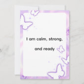 Purple Butterfly Mindful Affirmation Art Feestdagenkaart (Voorkant)