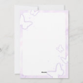Purple Butterfly Mindful Affirmation Art Feestdagenkaart (Achterkant)