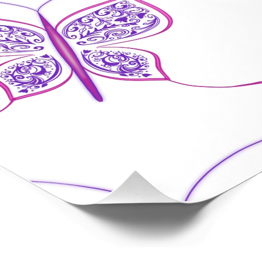 Purple Butterfly Pattern Perfect Poster (Hoek)