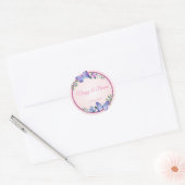 purple butterfly wedding sticker (Envelop)