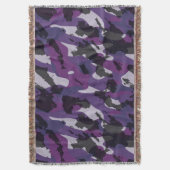 Purple Camo Abstract Deken (Voorkant Verticaal)
