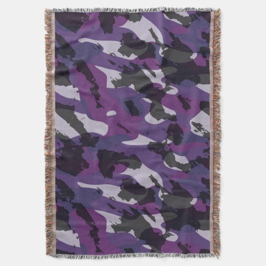 Purple Camo Abstract Deken (Voorkant Verticaal)