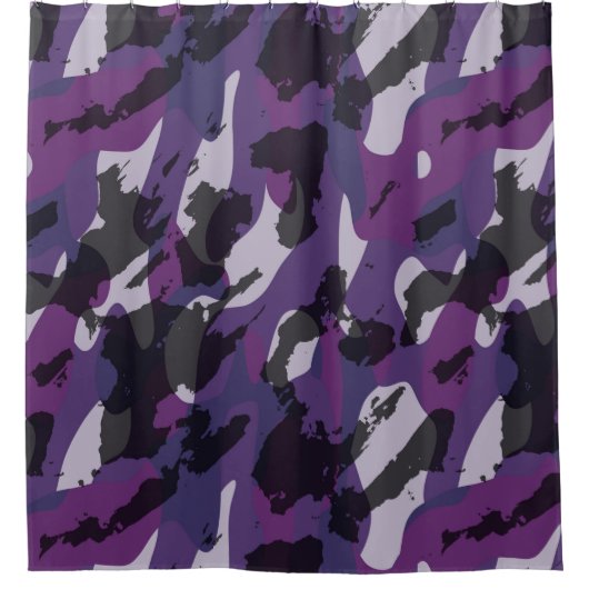 Purple Camo Abstract Douchegordijn (Voorkant)