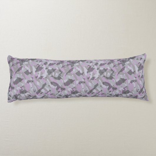 Purple Camo abstract Lichaamskussen (Achterkant)
