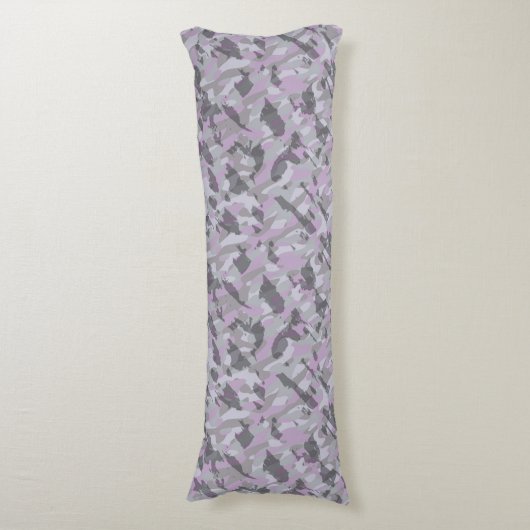 Purple Camo abstract Lichaamskussen (Voorkant Verticaal)