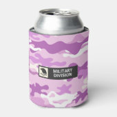 Purple Camouflage Pattern Beverage Insulator Blikjeskoeler (Blikje Voorkant)