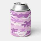 Purple Camouflage Pattern Beverage Insulator Blikjeskoeler (Blikje Achterkant)