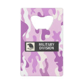 Purple Camouflage Pattern Creditkaart Flessenopener (Voorkant)