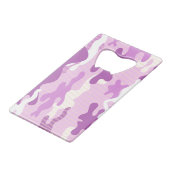 Purple Camouflage Pattern Creditkaart Flessenopener (Achterkant Gekanteld)