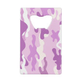 Purple Camouflage Pattern Creditkaart Flessenopener (Achterkant)