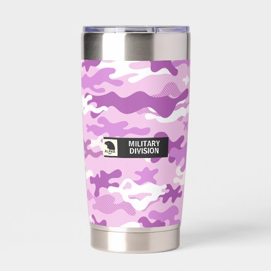 Purple Camouflage Pattern Geïsoleerde Drinkbeker (Voorkant)