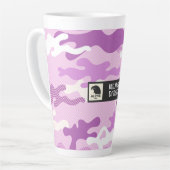 Purple Camouflage Pattern Latte Mok (Linkerhoek)