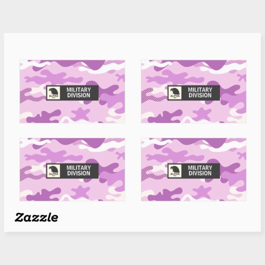 Purple Camouflage Pattern Rechthoekige Sticker (Vel)