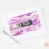Purple Camouflage Pattern Rechthoekige Sticker (Envelop)