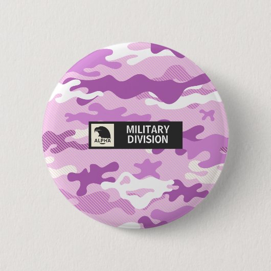 Purple Camouflage Pattern Ronde Button 5,7 Cm (Voorkant)
